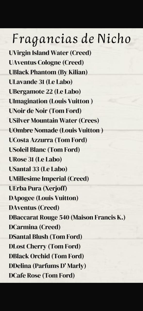 Esencias Premium Árabes y Nicho Catalogo JY520